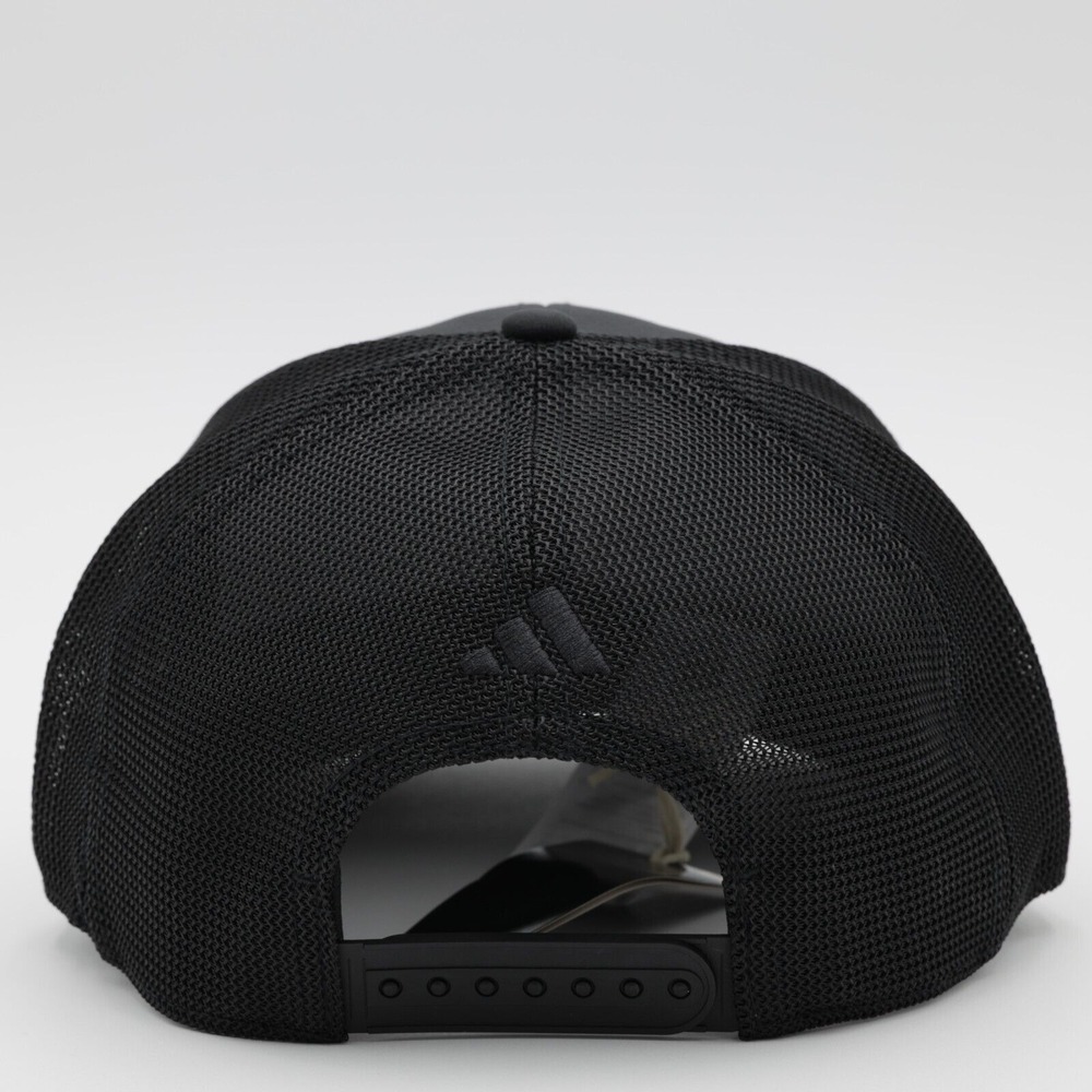 Adidas Men's Golf Adjustable Five Panel Trucker Hat Black One Size - Picture 4 of 7